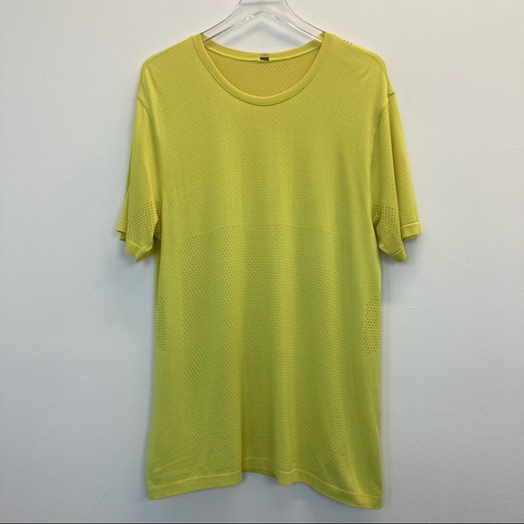 lululemon athletica Other - Lululemon Safety Yellow Metal Vent Tech Tee XL X-Large
